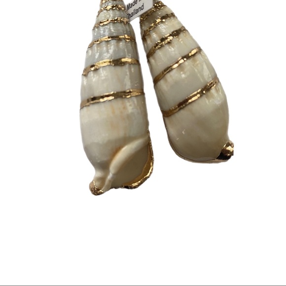 Anthropologie Seashell Drop Hoop Earrings nwt - Picture 6 of 6